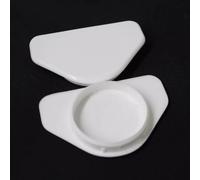 Lot de 10 cache-trous de charnière à ailettes pour portes d'armoires de cuisine/placards Blanc 35 mm