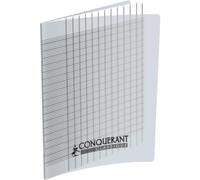 Lot de 10 Cahier Classique PP piqué 17x22, 96p./48 feuilles 90g/m², Séyès 2,5mm agrandi 20% (cahier pour déficients visuels), incolore