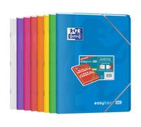 Lot de 10 Cahier EasyBook Max piqué 24x32, 96p./48 feuilles 90g/m², Séyès, coloris assortis (8)