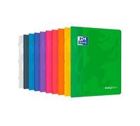 Lot de 10 Cahier EasyBook piqué 24x32, 96p./48 feuilles 90g/m², quadrillé 5x5 + marge, coloris assortis (8)