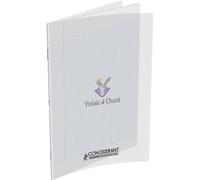 Lot de 10 Cahier Poésie & Chant Classique PP piqué A4, 96p./48 feuilles 90g/m², Séyès/uni, incolore