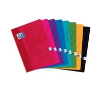 Lot de 10 Cahiers Piqué A4 96 Pages 90g Petits Carreaux 5x5 avec Marge Coloris Aléatoire