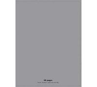 Lot de 10 Cahiers piqûre, 96 pages, Seyès, Format 17 x 22 cm, Couverture polypro GRIS G
