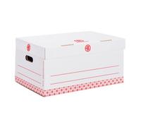 Lot de 10 - Caisse archives Carton Bruneau - H 27 x L 55 x P 36 cm - Haute résistance - Blanche - Standard - Bruneau