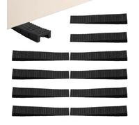 Lot de 10 cales antidérapantes pour nivellement de table | Cales d'armoire pour armoire, chaise, sol, bureau, réfrigérateur - Noir