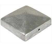 Lot de 10 capuchons de poteau galvanisée capot Pyramide 91 x 91 mm