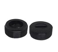 Lot de 10 capuchons de support de balais de carbone de 16 mm d'épaisseur avec filetage de raccord de 8 mm en plastique noir pour ponceuse à bande Makita 9403