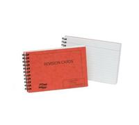 Lot de 10 Carnet Europa Revision Cards 15,2x10,2, 100p./50 feuilles 170 g/m² reliure intégrale, ligné, coloris rouge