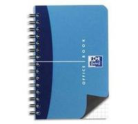 Lot de 10 Carnets reliure spirale, couverture PP, Format 11 x 17 cm, 180 pages, petits carreaux papier 90g G