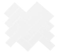 Lot de 10 carreaux à chevrons Blanc 30 x 30 cm Polyuréthane PET | Peel and Stick - Surface brillante - Découpable - Facile à nettoyer - Pour cuisine et salle de bain
