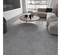 Lot de 10 carreaux de sol en vinyle effet bois imperméable auto-adhésif pour cuisine, salle de bain, rénovation, 60 x 60 cm (8616)