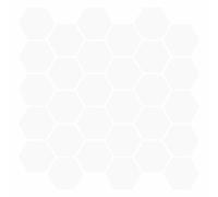 Lot de 10 carreaux muraux hexagonaux auto-adhésifs - Blanc - 30 x 30 cm - En polyuréthane et PET - Pour salle de bain et cuisine - Surface brillante - Facile à nettoyer