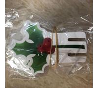Lot de 10 cartes de Noël en papier recy vec chapeau de Père Noël et verres à vin pour décoration de table de fête (F)