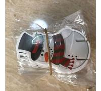 Lot de 10 cartes de Noël en papier recy vec chapeau de Père Noël et verres à vin pour décoration de table, cartes de nom, marque-places (H)