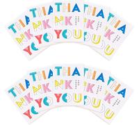 Lot de 10 cartes de remerciement Pack Thank You Multicolore