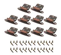 Lot de 10 charnières à fermeture automatique encastrées pour placard de cuisine semi-cachées, ferrures de meubles anciennes semi-cachées pour cuisine