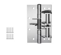 Lot de 10 charnières de portail à fermeture automatique à 90 degrés - Angle droit - Réduction du bruit - Charnière invisible à ressort de porte (argenté)