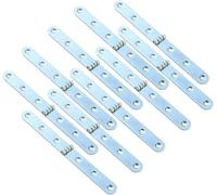 Lot de 10 charnières de porte de bateau - Charnières robustes à 270 degrés pour table pliante en bois, porte d'armoire et projets de bricolage - 155 x 16 mm Argenté