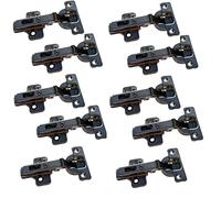 Lot de 10 Charnières SALICE Silenti et Embases DOMI pour portes de placards. Perçage 35 mm, ouverture 110°.
