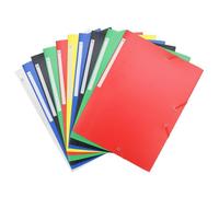 Waytex Lot de 10 Chemises à Elastiques 3 Rabats Polypro 4,5/10e Souple A4 - Coloris assortis