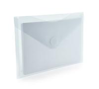 Lot de 10 chemises enveloppes avec fermeture en V - Format A5 (quadrille) - Transparent