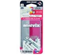 Lot de 10 chevilles et vis à visser minivix RED HEAD, Diam.5 x L.25 mm G