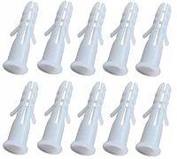 Lot de 10 chevilles murales universelles robustes en nylon (M8 x 40 mm - Blanc)