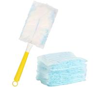 Lot de 10 Chiffons de Rechange XXL pour Attrape-poussière D-uster, S-wiffer Kit de plumeau avec Manche pour Nettoyage à Sec, Recharge d'essuie-Glaces pour la Maison et la Voiture