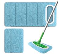 Lot de 10 chiffons réutilisables pour balayage, tampons lavables pour usage humide et sec, adaptés pour balais Swiffer, chiffons de rechange pour le nettoyage quotidien des sols durs