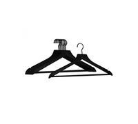 Lot de 10 cintres 44.5 cm pour vêtements adulte premium avec crochet pivotant à 360° - Noir -