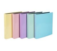 Lot de 10 Classeur 2 anneaux AQUAREL, dos 40mm, recouvert papier pelliculé, coloris pastels assortis (5)