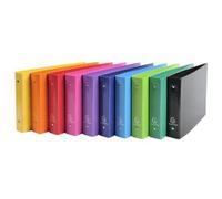 Classeur rigide rembordé pour fiches bristol 125x200mm 2 anneaux 25mm Iderama - Couleurs assorties