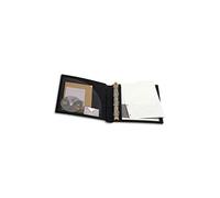 Lot de 10 Classeur EXABINDER, 4 anneaux 30mm, dos rond 50mm, polypro, coloris noir + porte-bloc et pochettes intérieures