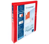 Lot de 10 classeurs à anneaux A4 Maxi, avec 4 anneaux de 30 mm, de couleur rouge, capacité de 275 feuilles