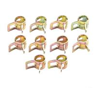 Lot de 10 clips à ressort pour tuyaux de carburant et d'eau pour tuyaux en silicone et tuyaux d'aspiration (7 mm)