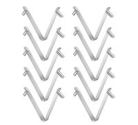 Lot de 10 clips de brosse de piscine en acier inoxydable résistant à la rouille | Attaches papillon pour épuisette, râteau, balai, extérieur, étang, jardin, terrasse, terrasse