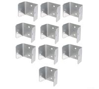 Lot de 10 clips de panneau de clôture en acier galvanisé compatibles avec les panneaux et poteaux en bois de 32 mm, 35 mm, 44 mm et 50 mm d'épaisseur (44 mm)