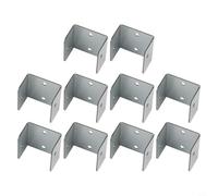 Lot de 10 clips de panneau de clôture en acier galvanisé compatibles avec les panneaux et poteaux en bois de 32 mm, 35 mm, 44 mm et 50 mm d'épaisseur (35 mm)