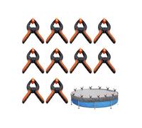 Lot de 10 Clips de Serrage pour Bâche de Piscine - Grandes Pinces à Ressort pour Couverture - Accessoires - Atelier en Bois (10 cm)