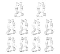 Lot de 10 clips muraux en tissu éponge pour rangement de garage Argenté 28 | Construction en acier au manganèse, résistant à la rouille, maintient les outils en toute sécurité, tailles de 6 à 50 mm