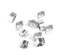 Lot de 10 colliers de serrage galvanisés à double oreille, 5-23 mm, colliers de serrage ou matériel de tube d'essence (15 à 17 mm)