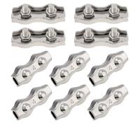 Lot de 10 colliers de serrage M3 Duplex à 2 montants, en acier inoxydable 304 pour serre-câble à double boulon de 0,3 cm de diamètre