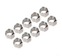 Lot de 10 colliers de serrage simples en acier inoxydable pour tuyaux de 7 à 14 mm PEX Anneau de serrage Raccords 360° Joint compensation de la chaleur réparation eau gaz argent (7 mm)