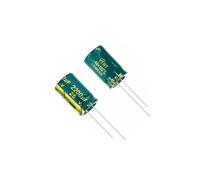 Lot de 10 condensateurs électrolytiques haute fréquence à faible résistance, 25 V, 2200 UF, 13 x 20 mm, longue durée de vie Capacitance Meters