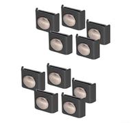 Lot de 10 connecteurs d'angle de clôture à double barre pour l'installation de panneaux de grille métallique de 3 mm à 6 mm d'épaisseur en acier robuste