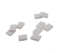 Lot de 10 connecteurs de bande LED 2 broches 8 mm, sans soudure 3528 5050 RVB W pour lumières SMD, adaptateur de borne en plastique blanc