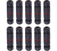 Lot de 10 connecteurs de câbles électriques étanches IP68, connecteurs femelles étanches à 3 broches, prise d'alimentation extérieure, connecteur de fil étanche