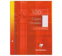 Lot de 10 Copies doubles Metric 17x22, étui de 100p./50 feuilles perforées 90 g/m², coloris blanc, Séyès