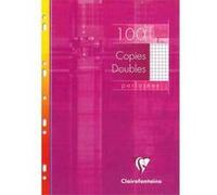 Lot de 10 Copies doubles perforées blanches, Format 21 x 29,7 cm, 100 pages, Quadrillé 5 x 5, 90g - Sous étuis carton - G