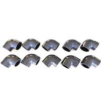 Lot de 10 Coudes 90° 50mm PVC Pression PN16 / Piscine et arrosage 5cm 50mm